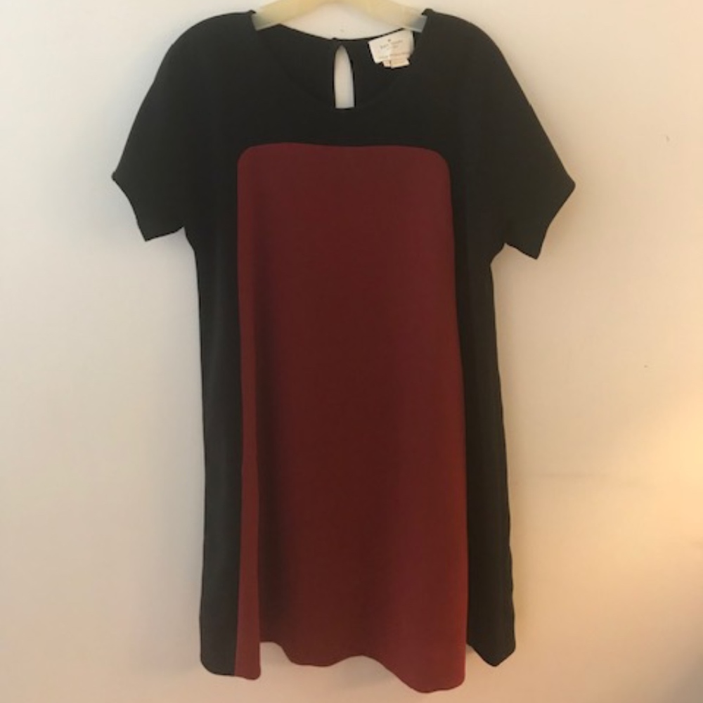 Kate Spade Burgundy and Black Swing Dress